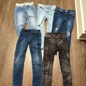 Girls Size 6/6x (4 Jeans) (1 leggings)